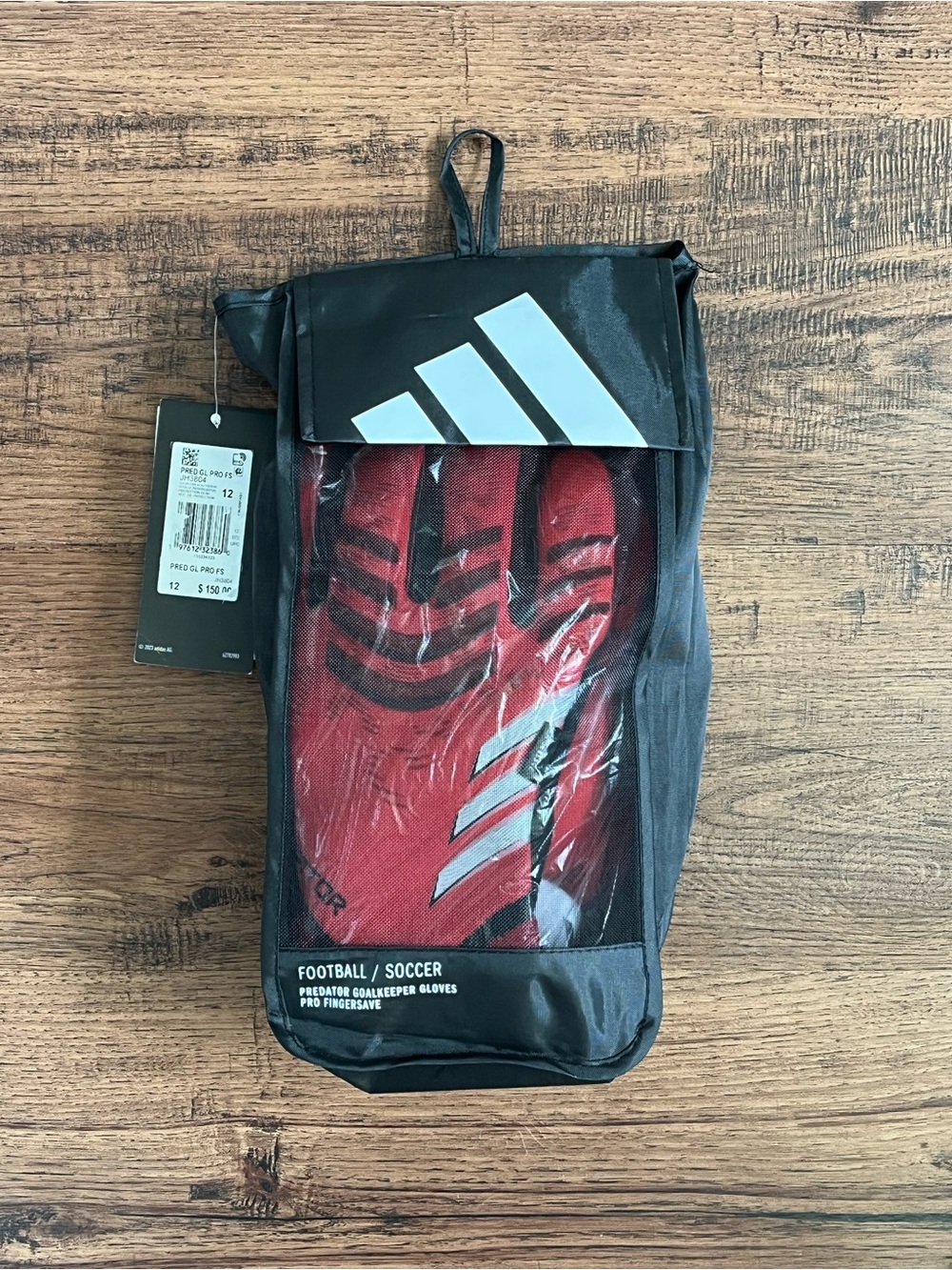 Adidas Predator GL Pro FS Goalkeeper Gloves ‘Red Black’ (size 12)